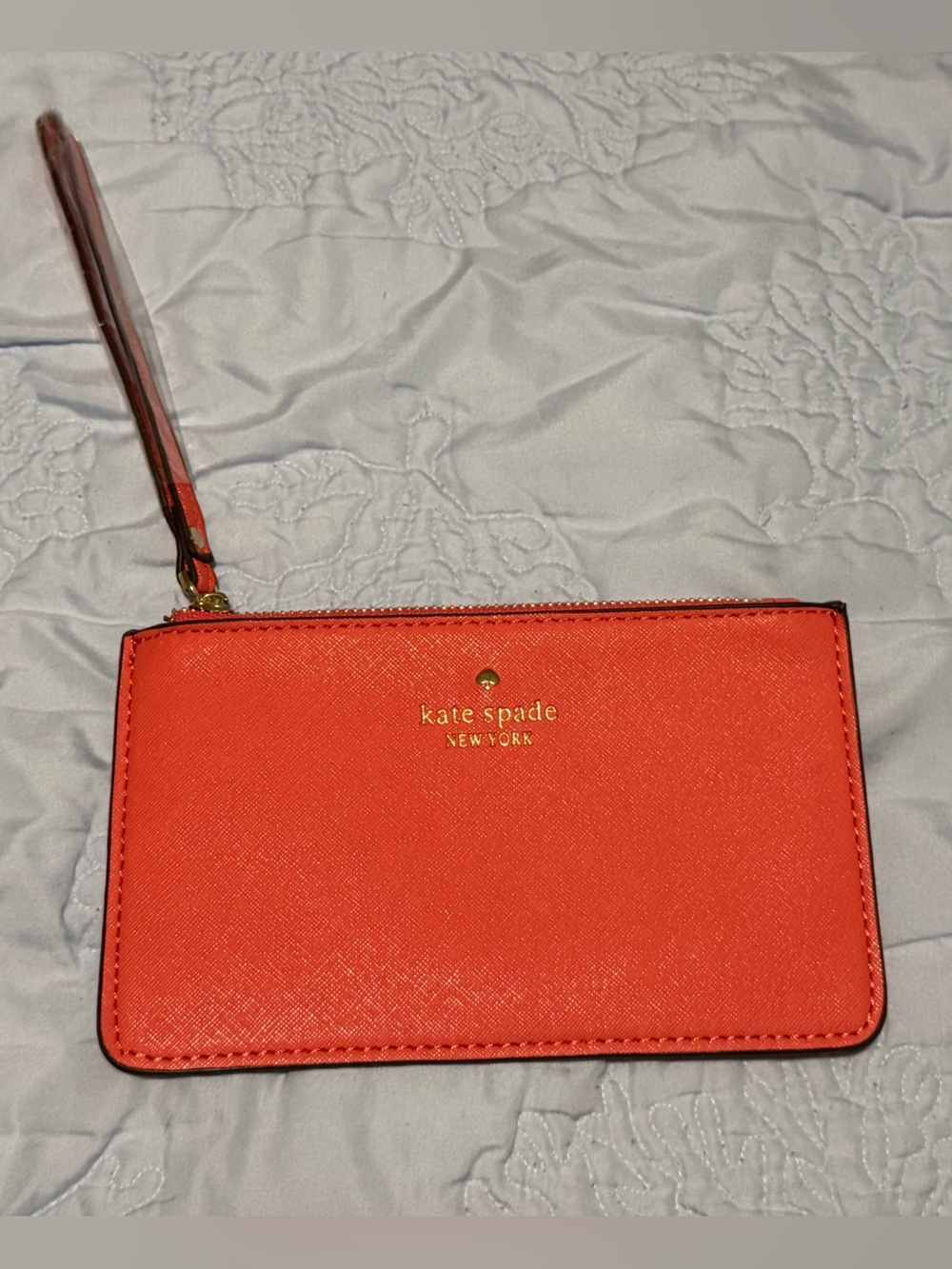 Kate Spade pink saffiano leather wristlet, NWOT